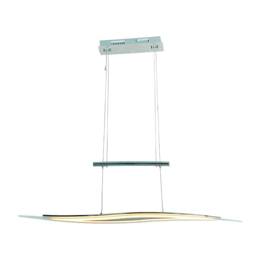 Näve Leuchten LED Pendelleuchte NV7047642
Chrom klar Aluminium Glas B/H/L: ca. 9,3x15x60 cm 1 Brennstellen