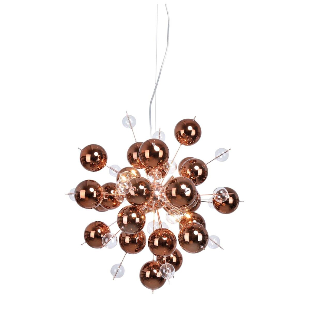 Näve Leuchten Pendelleuchte 7026447
Kupfer Glas Metall B/H/T: ca. 65x150x65 cm G9 10 Brennstellen