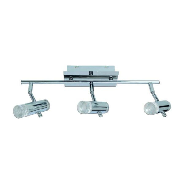 Näve Leuchten LED Deckenleuchte NV1236042 Chrom Metall Kunststoff B/H/T: ca. 9x17x46 cm 3 Brennstellen