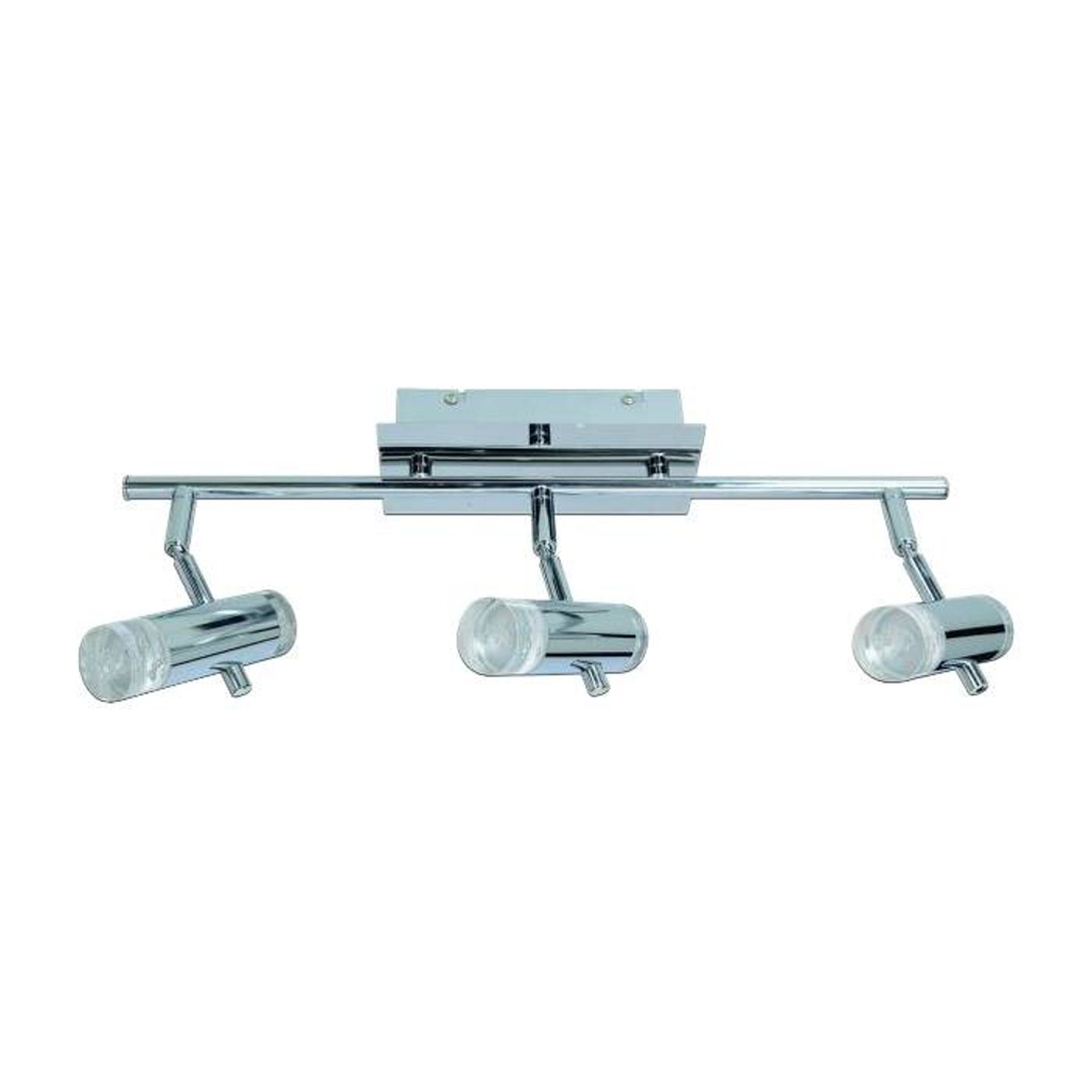 Näve Leuchten LED Deckenleuchte NV1236042 Chrom Metall Kunststoff B/H/T: ca. 9x17x46 cm 3 Brennstellen