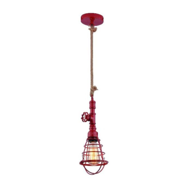 Näve Leuchten Pendelleuchte NV6093021
rot Metall B/H/L: ca. 14x130x14 cm E27 1 Brennstellen