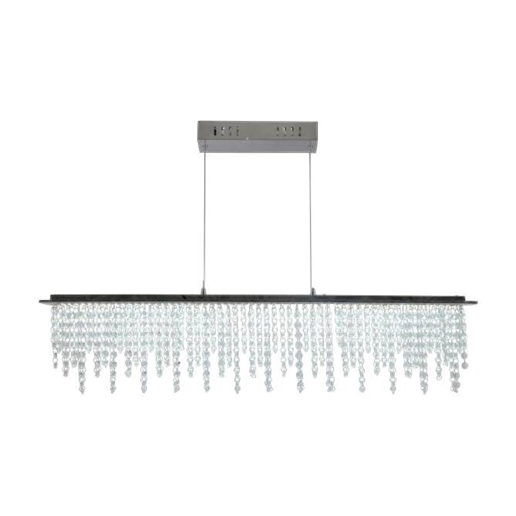 Näve Leuchten LED Pendelleuchte
Chrom klar Metall Glas B/H/T: ca. 120x150x12 cm null 1 Brennstellen