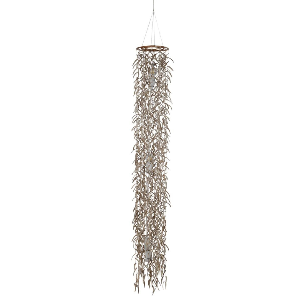 Näve Leuchten Pendelleuchte 6121111
beige Holz B/H/T: ca. 30x180x30 cm E27 3 Brennstellen
