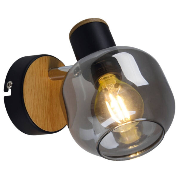4003222877371 Näve Leuchten Wandleuchte
schwarz Glas Metall B/H/T: ca. 14x16x10 cm