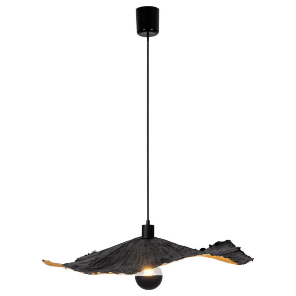 Näve Leuchten Pendelleuchte 6110222
schwarz Papier Metall B/H/T: ca. 56x10x56 cm E27 1 Brennstellen