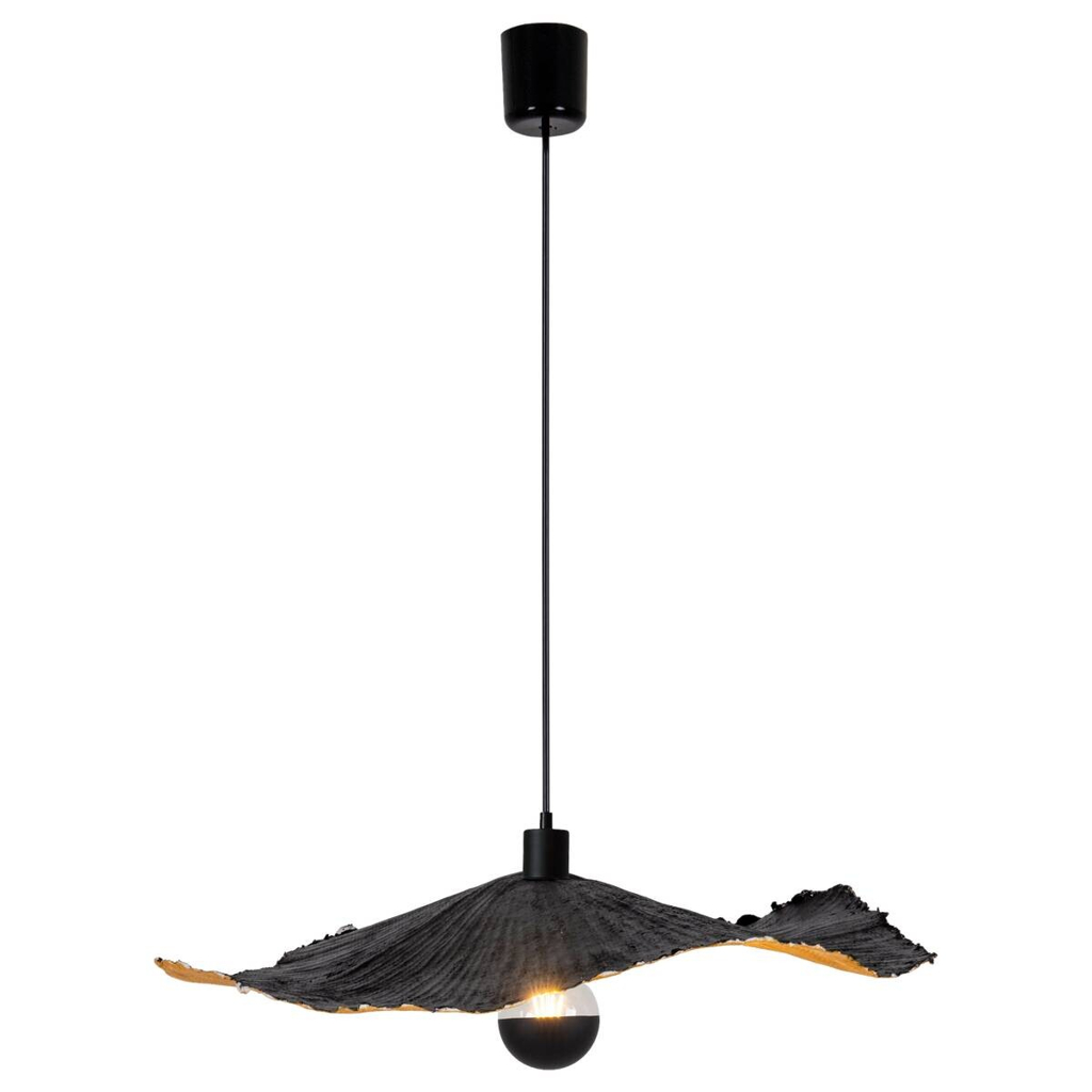 Näve Leuchten Pendelleuchte 6110222
schwarz Papier Metall B/H/T: ca. 56x10x56 cm E27 1 Brennstellen
