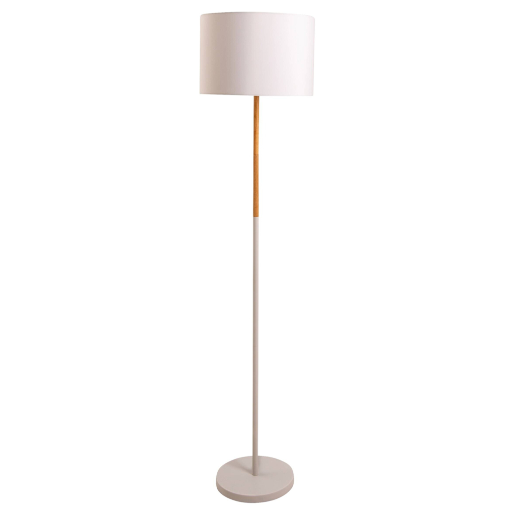 Näve Leuchten Stehlampe 2088023
weiß Textil Kunststoff Metall B/H/T: ca. 36x150x36 cm 1 Brennstellen