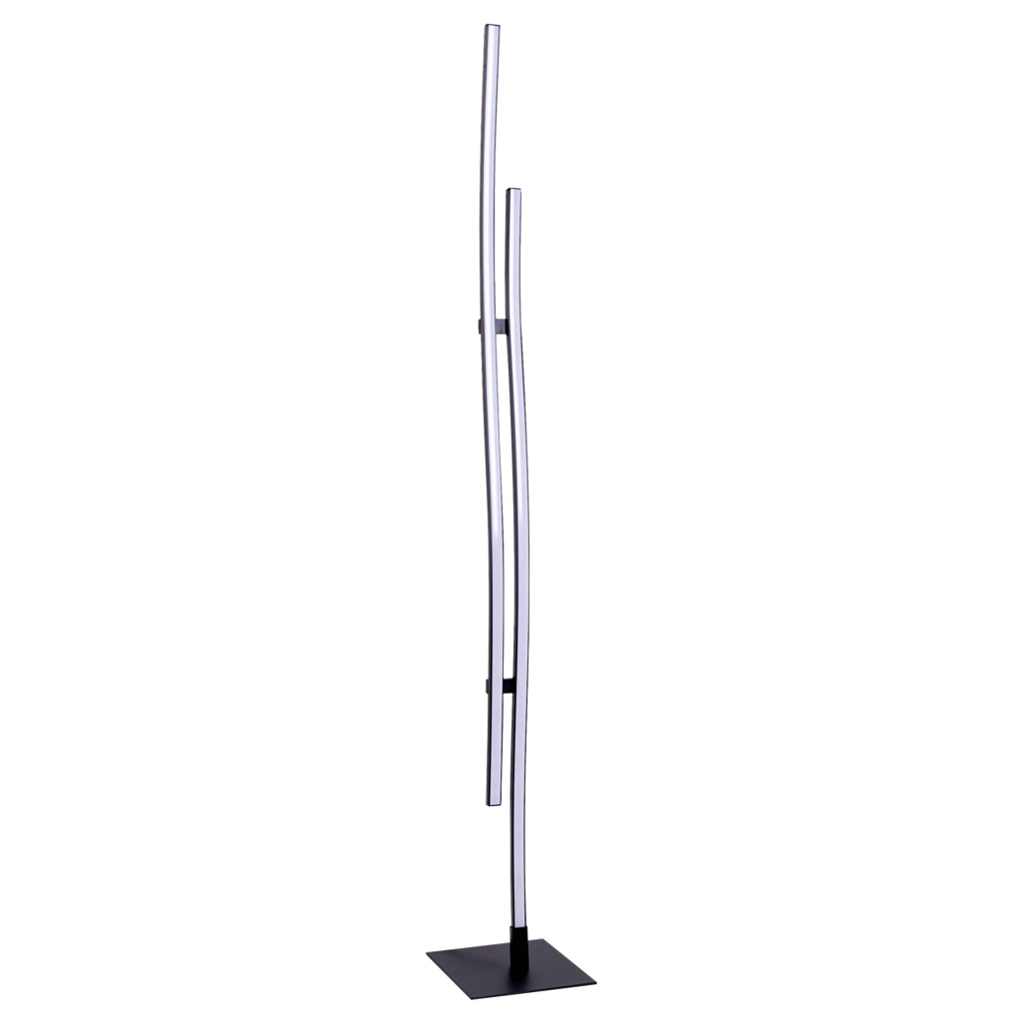 Näve Leuchten Stehlampe 2069722
schwarz Metall Kunststoff B/H/T: ca. 13x130x13 cm 2 Brennstellen