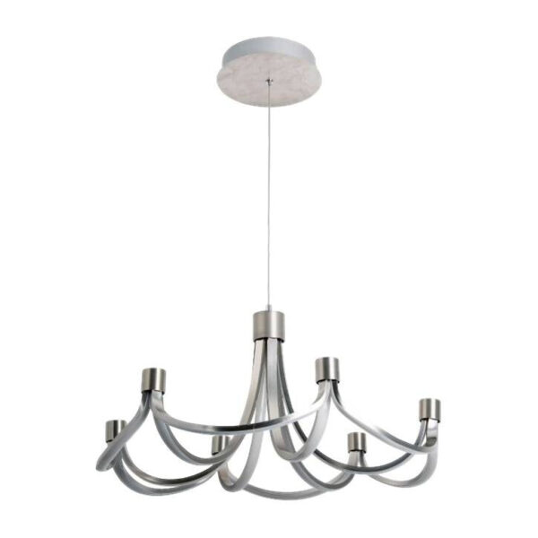 Näve Leuchten LED Pendelleuchte NV6137546
nickel matt Metall B/H/L: ca. 55x150x55 cm 1 Brennstellen