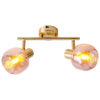 Näve Leuchten Spot gold Glas Metall B/H/T: ca. 40x20x10 cm E14 2 Brennstellen