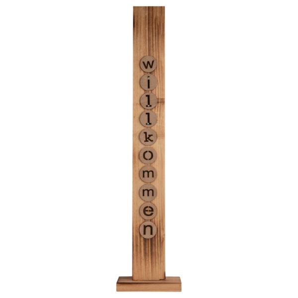 Näve Leuchten LED-Dekoleuchte Willkommen
natur B/H/T: ca. 10x82x18 cm