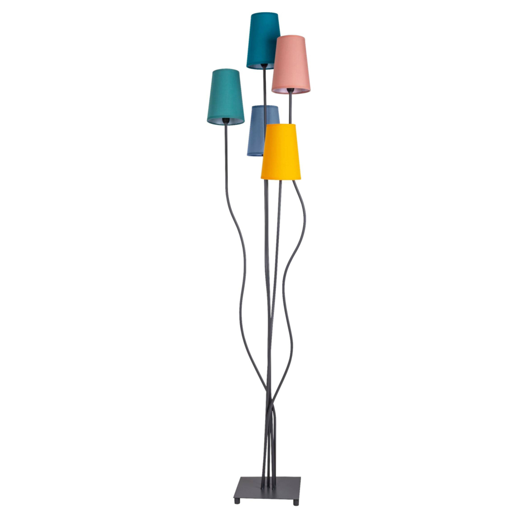 Näve Leuchten Stehlampe 2074761
multicolor Metall Textil B/H/T: ca. 35x163x40 cm 5 Brennstellen