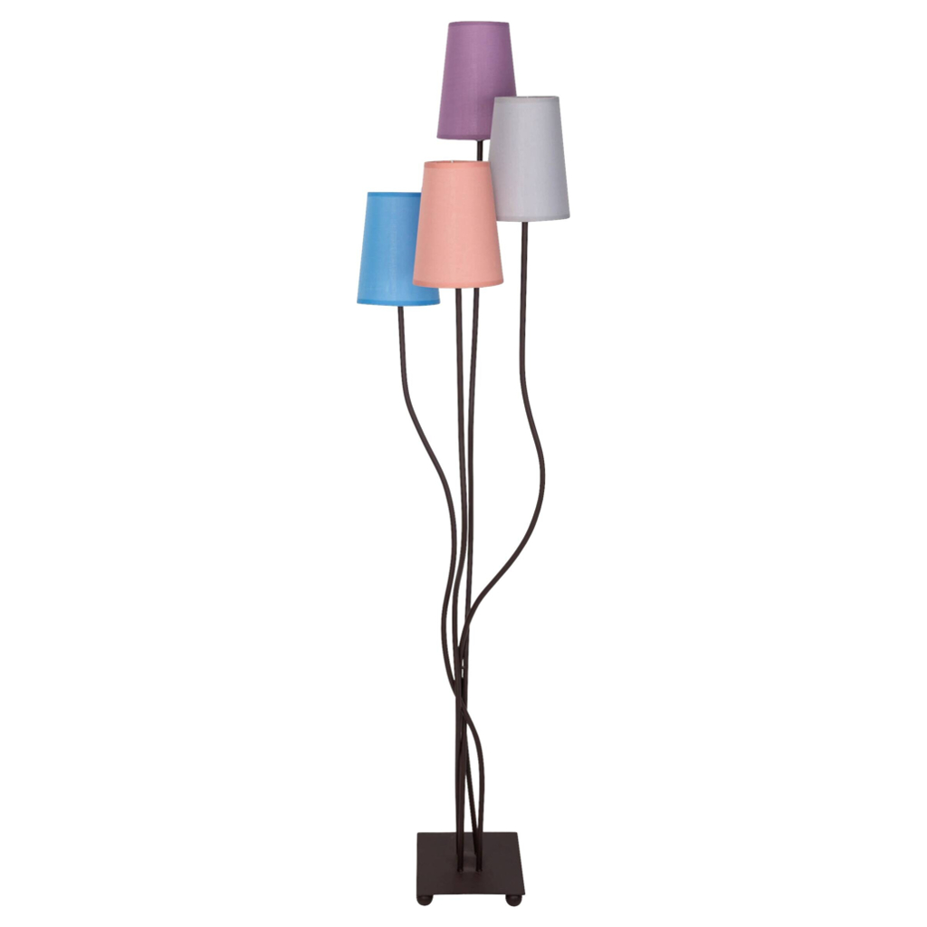 Näve Leuchten Stehlampe 2040962
multicolor Textil Metall B/H/T: ca. 34x138x43 cm 4 Brennstellen