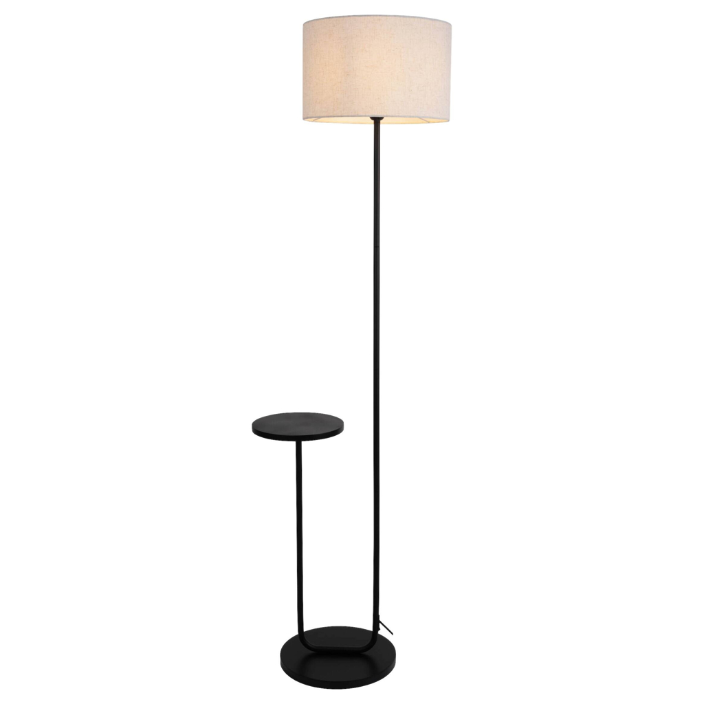 Näve Leuchten Stehlampe
schwarz Metall Textil B/H/T: ca. 50x157x35 cm E27 1 Brennstellen