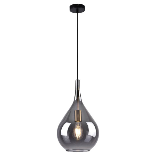 Näve Leuchten Pendelleuchte
schwarz Metall Glas B/H/T/D: ca. 25x150x25x25 cm E27 1 Brennstellen