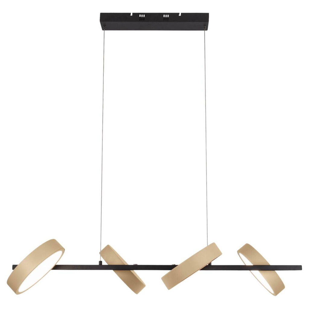 Näve Leuchten LED-Pendelleuchte
beige Kunststoff Metall B/H/T: ca. 110x150x52 cm