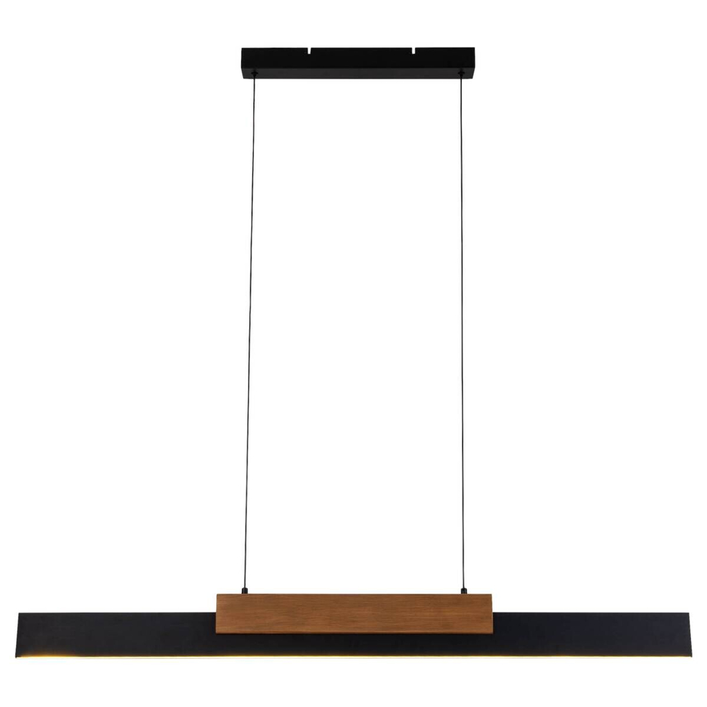 Näve Leuchten LED-Pendelleuchte
braun Holz Metall B/H/T: ca. 120,5x150x6 cm