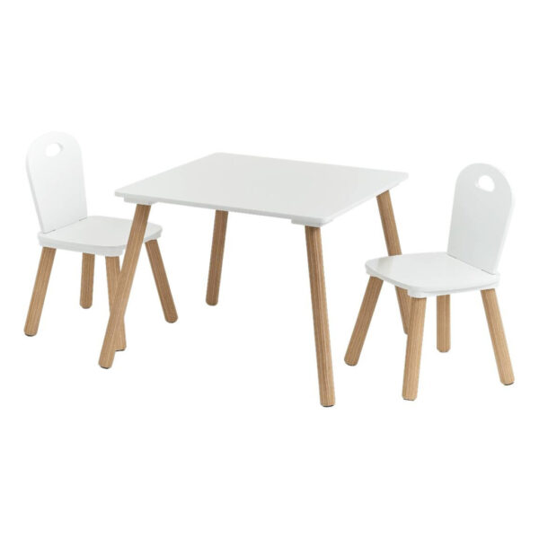 Zeller Kindertisch mit 2 Stühlen Scandi weiß Kiefer Zeller Kindertisch mit 2 Stühlen Scandi weiß Kiefer