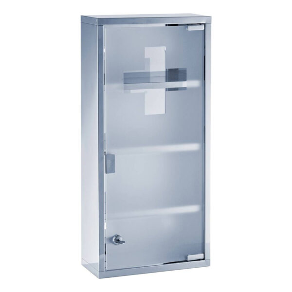 Medizinschrank
transparent Edelstahl B/H/L: ca. 12x57x27 cm
