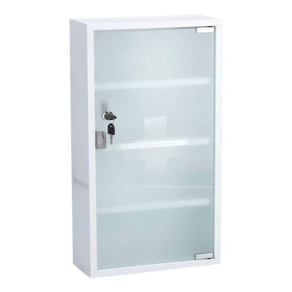Zeller - Medizinschrank weiß Metall B/H/L: ca. 12x60x30 cm in Weiss