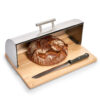 Zeller Brotkasten silber Edelstahl B/H/L: ca. 28x16x39 cm Zeller Brotkasten silber Edelstahl B/H/L: ca. 28x16x39 cm