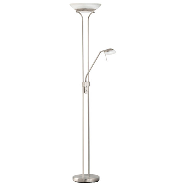 4003694400756 Fischer & Honsel Stehlampe 40075
nickel matt weiß Metall Glas H/D: ca. 182x32 cm 1 Brennstellen