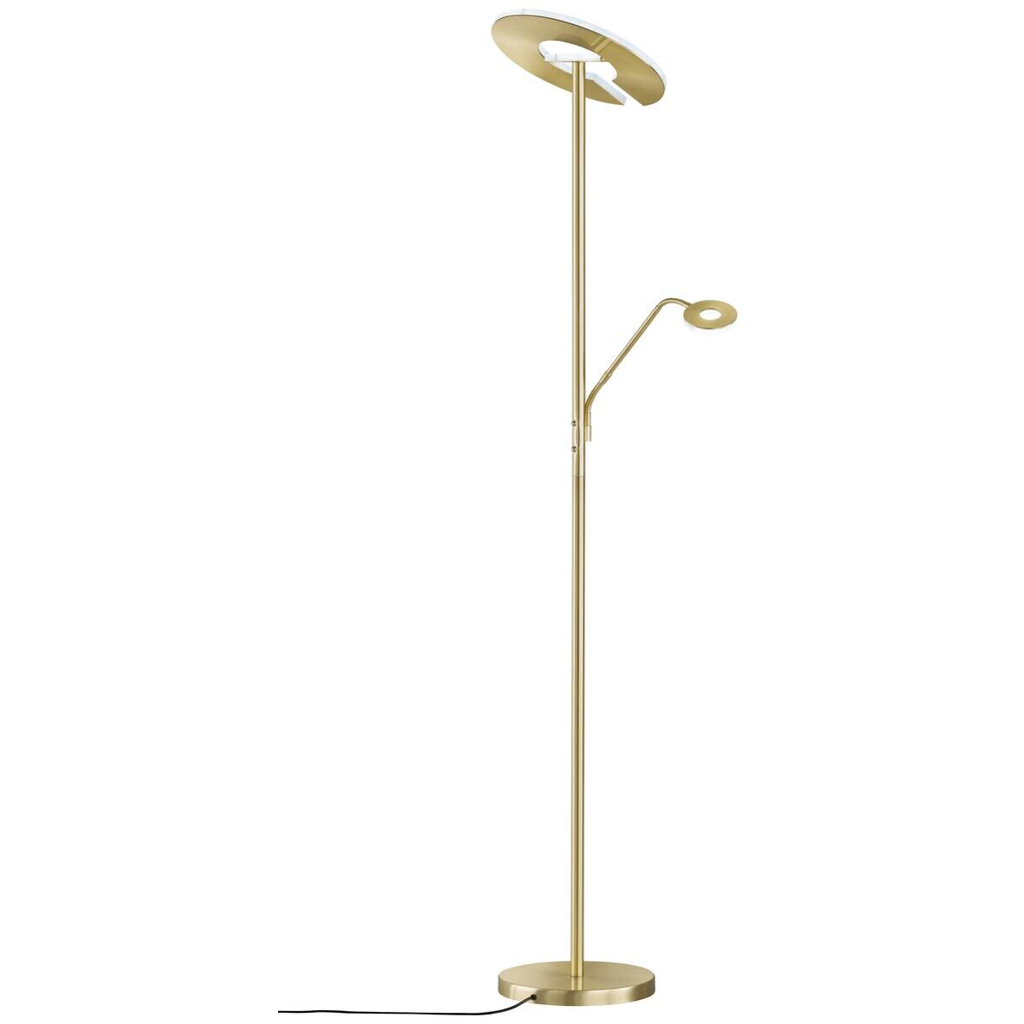 Fischer & Honsel Stehlampe 40316
messing weiß Glas Metall B/H/T: ca. 35x180x50 cm 1 Brennstellen