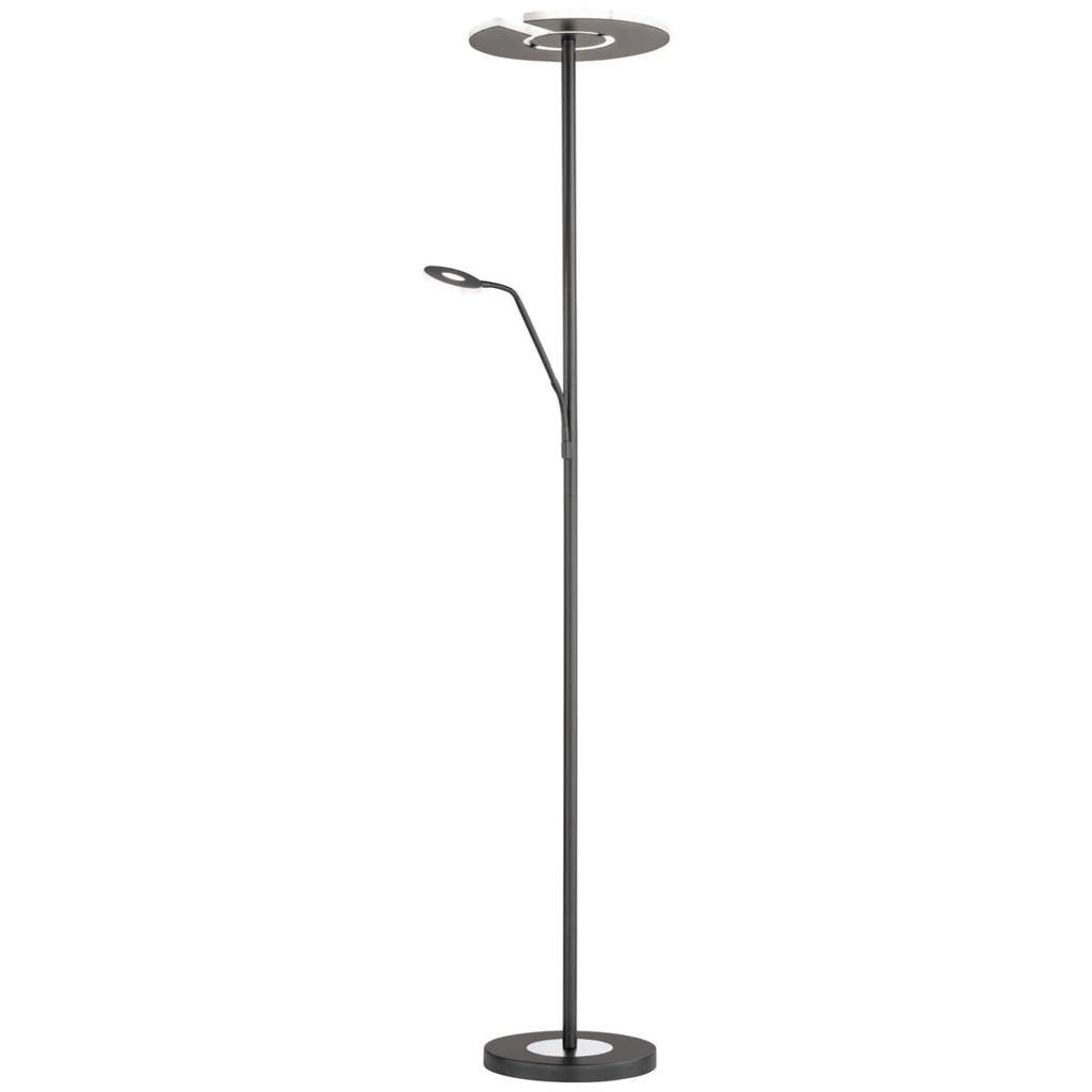 Fischer & Honsel Stehlampe 40318
Chrom schwarz Metall B/H/T: ca. 35x180x50 cm 1 Brennstellen