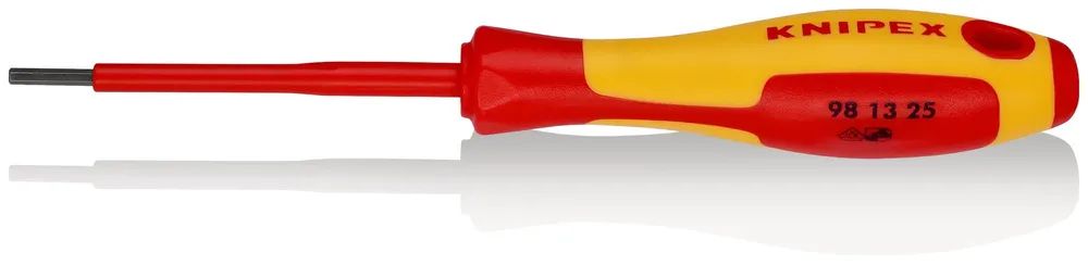 KNIPEX Schraubendreher für Innensechskantschrauben isoliert mit Mehrkomponenten – Hüllen, VDE – geprüft brüniert 177 mm