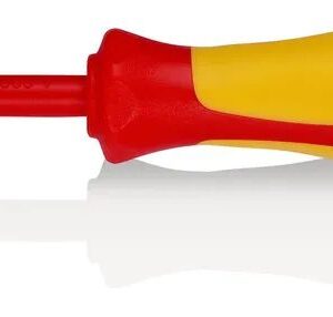 KNIPEX Schraubendreher für Kreuzschlitzschrauben Pozidriv® isolierender Mehrkomponenten – Griff, VDE – geprüft brüniert 187 mm