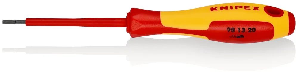 KNIPEX Schraubendreher für Innensechskantschrauben isoliert mit Mehrkomponenten – Hüllen, VDE – geprüft brüniert 175 mm