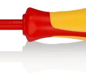 KNIPEX Schraubendreher (Slim) für Kreuzschlitzschrauben Phillips® isolierender Mehrkomponenten – Griff, VDE – geprüft brüniert 187 mm
