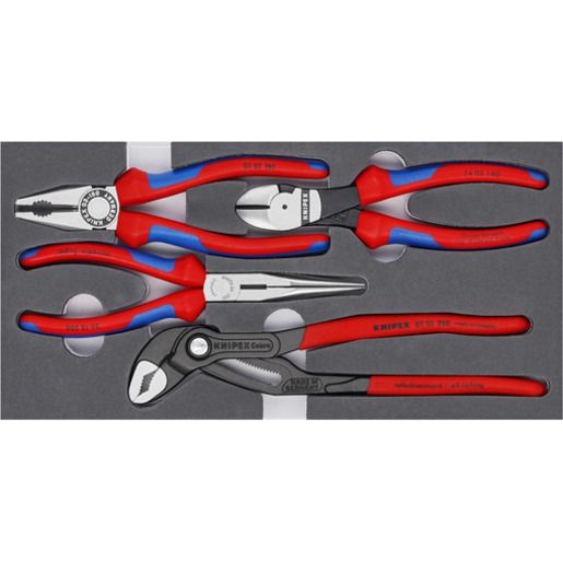 Knipex BASIC IN SCHAUMSTOFFEINLAGE / KNIPEX ZANGEN – SET 00 20 01 V15
