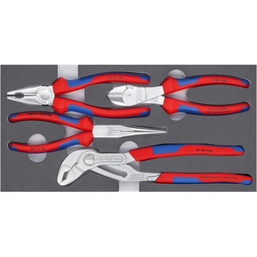 Knipex CHROM IN SCHAUMSTOFFEINLAGE / KNIPEX ZANGEN – SET 00 20 01 V17