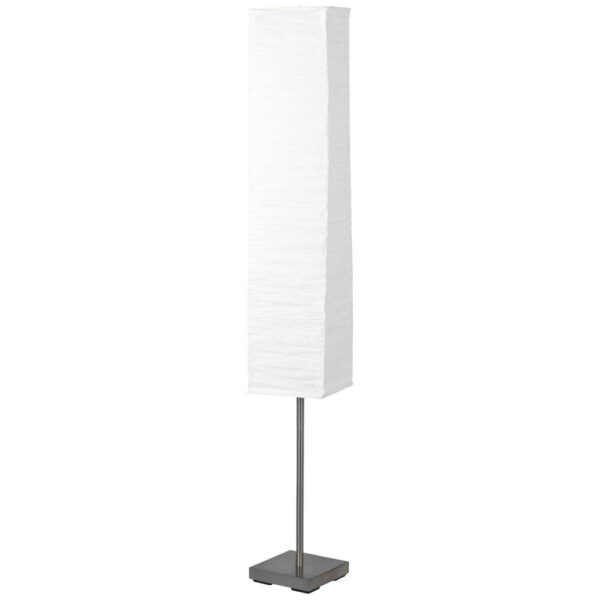 Brilliant Stehlampe Nerva 92603/75
titanfarbig weiß Metall Papier B/H/T: ca. 18x145x18 cm E14 2 Brennstellen