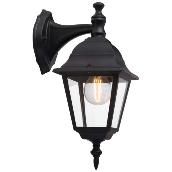 Brilliant Wandleuchte Newport 44282/06
schwarz klar Metall Glas B/H/T: ca. 14,5x34x19,5 cm E27 1 Brennstellen