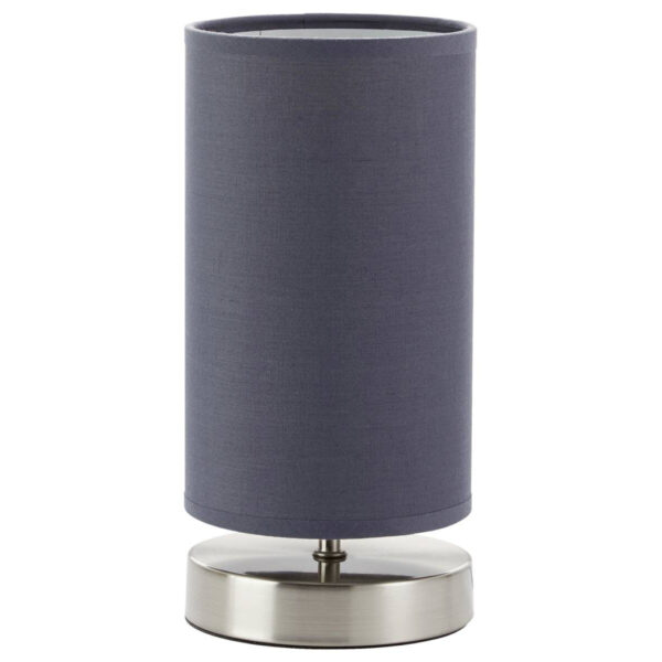 Brilliant Tischleuchte Claire
grau nickel matt Stoff Metall H/D: ca. 25,5x12 cm E14 1 Brennstellen