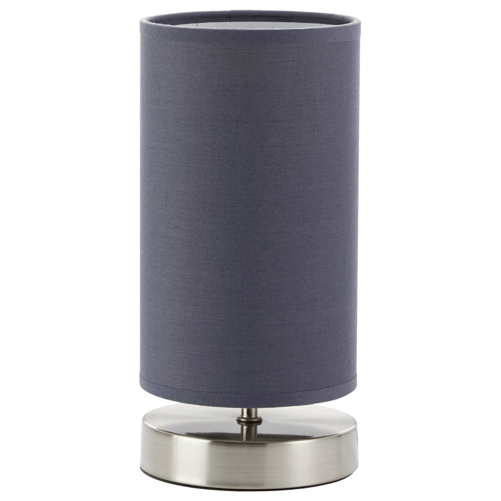 Brilliant Tischleuchte Claire
grau nickel matt Stoff Metall H/D: ca. 25,5×12 cm E14 1 Brennstellen
