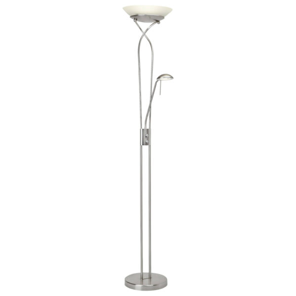Brilliant Stehlampe Ollie
silber weiß Metall Glas H: ca. 180 cm