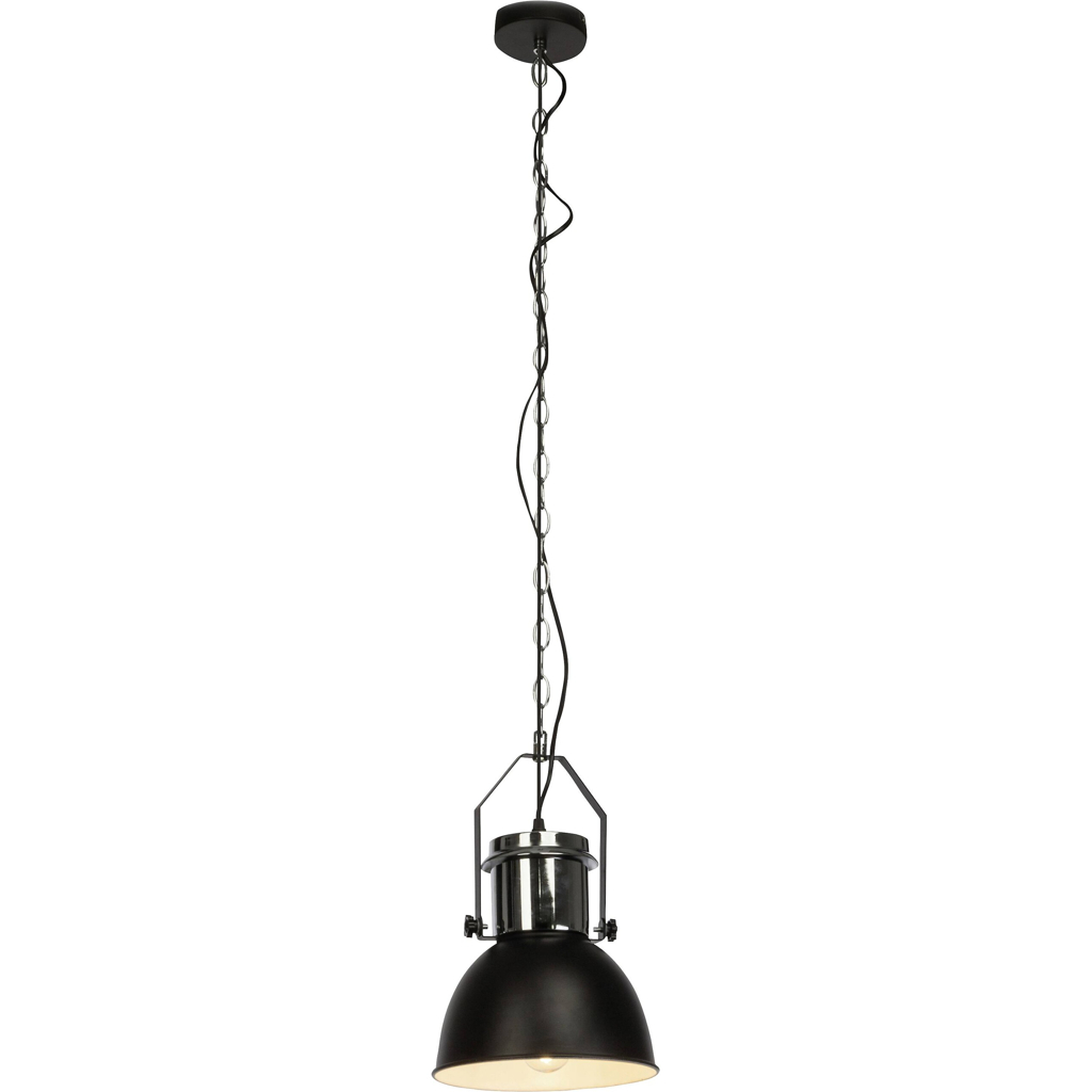 Brilliant Pendelleuchte Salord 93590/76
schwarz Chrom Metall H/D: ca. 116×23 cm E27 1 Brennstellen