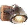 Brilliant Spot Carmen Wood 72010/84 braun Metall Holz B/H/T: ca. 12x12,5x9 cm GU10 1 Brennstellen