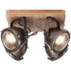 Brilliant Deckenleuchte Carmen Wood 72035/84 braun Metall Holz B/H/L: ca. 29x17,5x29 cm GU10 4 Brennstellen