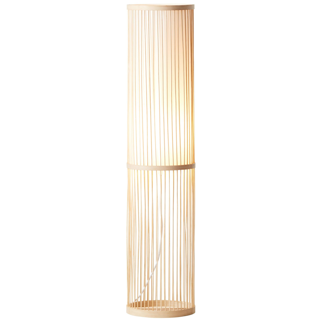 Brilliant Stehlampe Nori 92771/09
natur weiß Holz Textil B/H/T/D: ca. 20×90,5x20x20 cm E27 1 Brennstellen