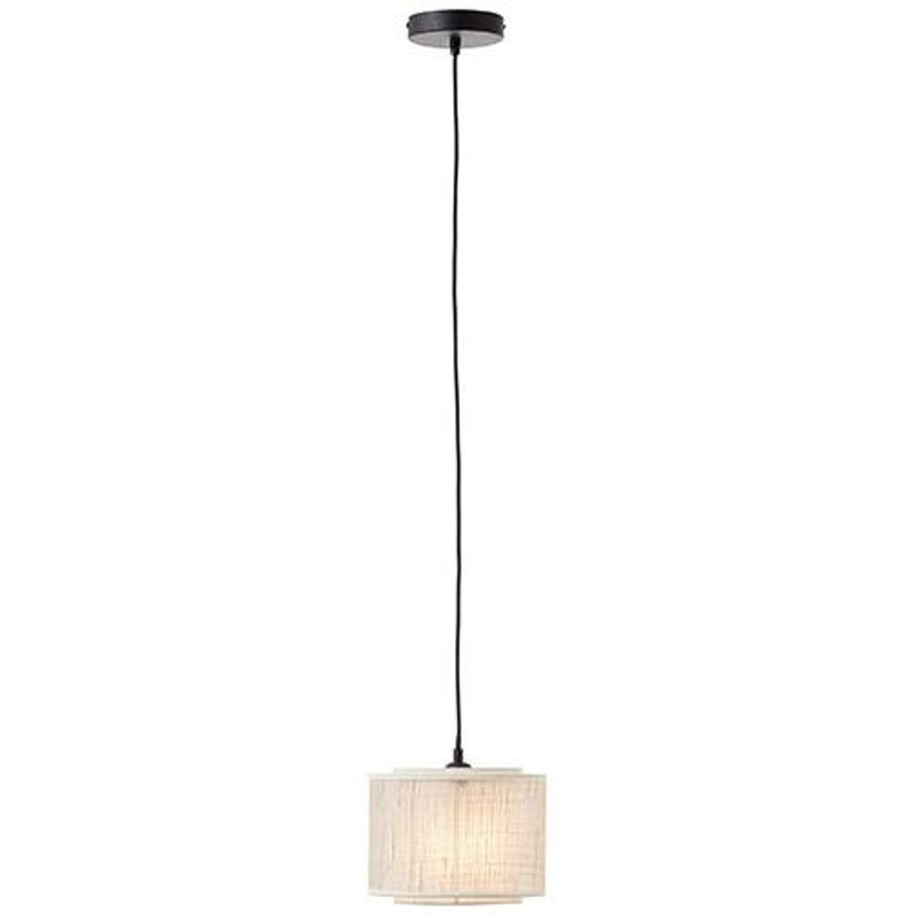 Brilliant Pendelleuchte Odar 99481/09
schwarz beige Metall Textil H/D: ca. 125×22 cm E27 1 Brennstellen