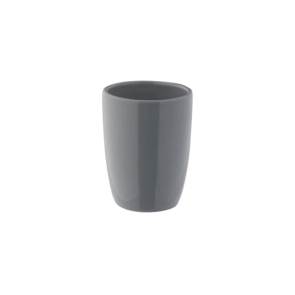 Axentia Zahnputzbecher Pisa anthrazit Keramik B/H/L: ca. 7,5x10,5x7,5 cm