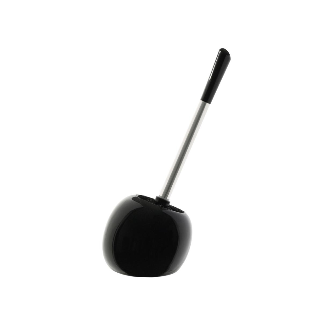 Axentia WC-Garnitur Pisa schwarz silber Keramik