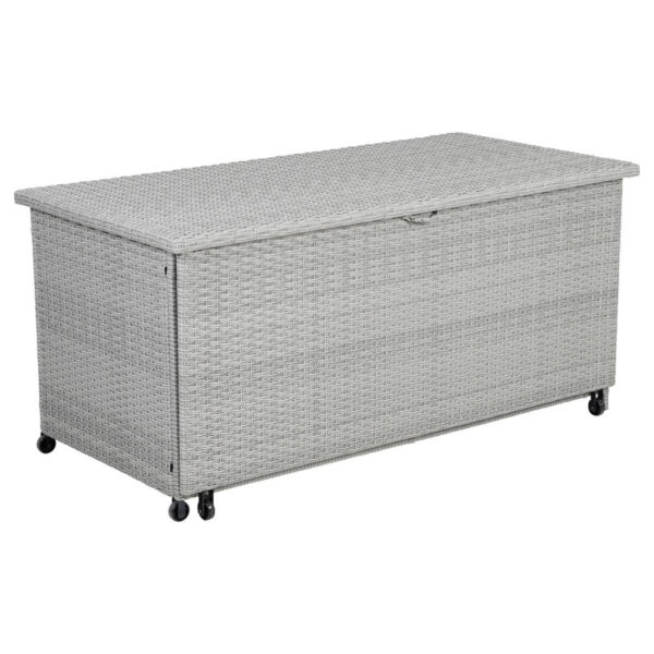 Greemotion Auflagenbox zum Ausziehen grau Stahl B/H/L: ca. 142x68x72 cm