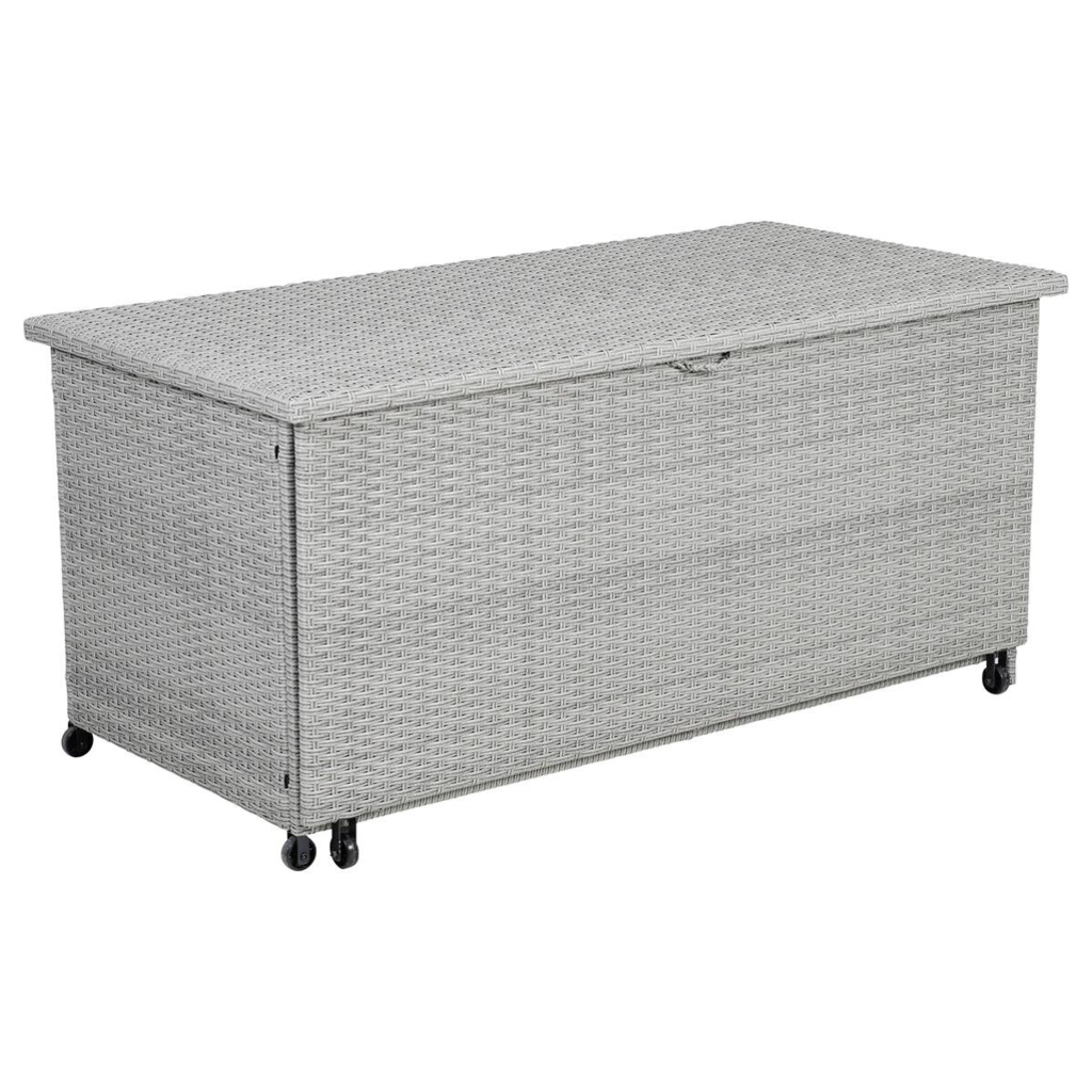 Greemotion Auflagenbox zum Ausziehen grau Stahl B/H/L: ca. 142x68x72 cm