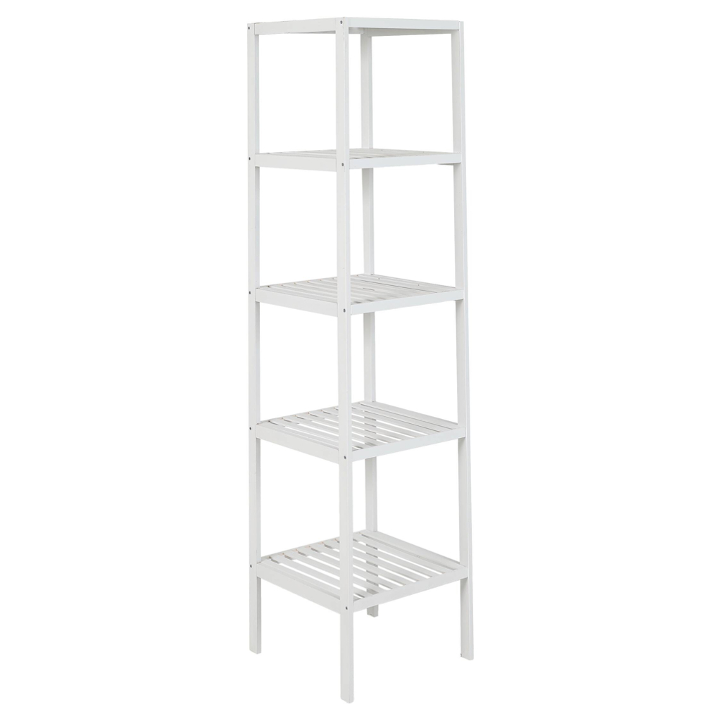 Axentia Bambusregal weiß Bambus B/H/T: ca. 36x145x36 cm