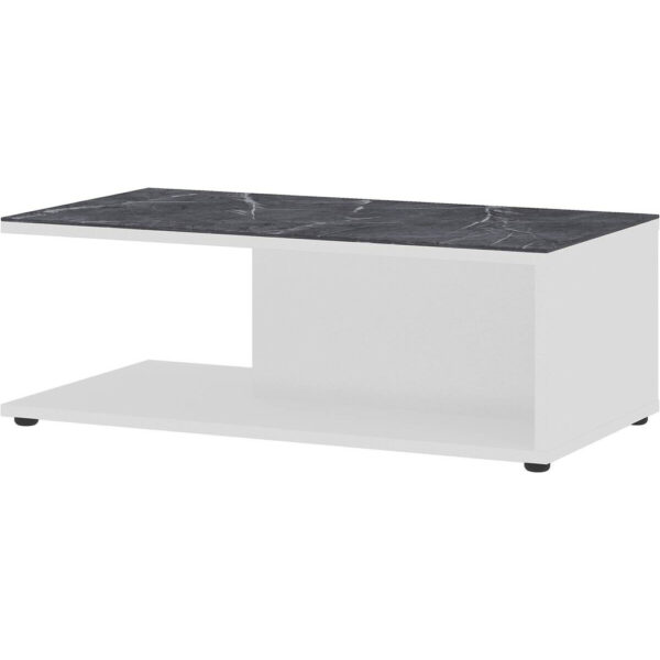 POCO Couchtisch California weiß Marmoroptik Nachbildung B/H/T: ca. 109x39x59 cm POCO Couchtisch California weiß Marmoroptik Nachbildung B/H/T: ca. 109x39x59 cm